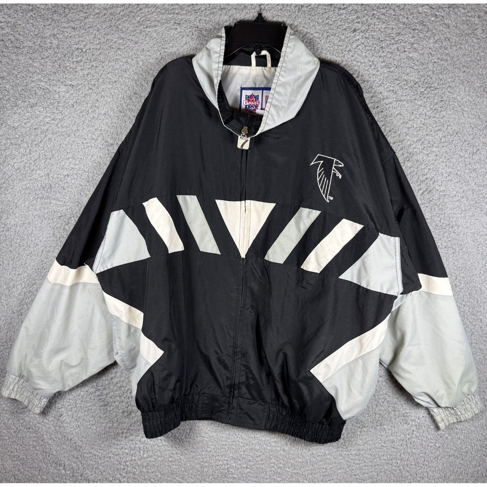 Vintage 90's Logo 7 Game Day NFL Atlanta Falcons Full Zip Windbreaker Jacket XL